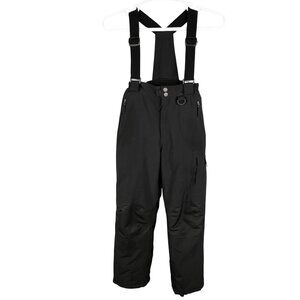 Weatherproof 32 Degrees NEW Black Snow Bib Ski Pants Youth 14/16 Removable Strap